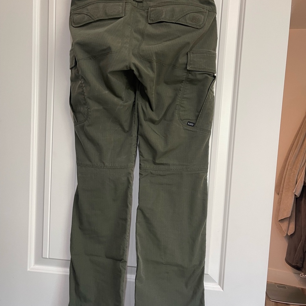 5.11 Tactical Green Cargo Pants Durable Utility Design - Picture 2 of 3